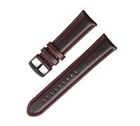 Puasny Cinturino in pelle a sgancio rapido - Cinturino facile da cambiare per uomo e donna da 18 mm, 20 mm, 22 mm e 24 mm,Rosso scuro,22 millimetri