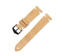 Puasny Cinturino vintage in pelle per uomo e donna - Cinturino di ricambio da 20 mm e 22 mm,Albicocca,20 millimetri