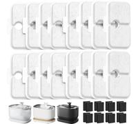 Puasok 32 Pezzi Filtro Fontanella per Gatti, Ricambio per Dockstream Fontana PLWF005 PLWF115 PLWF105, 16 Filtri a Carbone Attivo & 16 Spugne Nere Prefiltro, Filtro per Fontana d'Acqua per Gatti