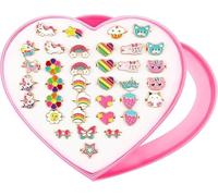 Puasok 36 anelli per bambini, anelli per bambini, anelli dell'umore per bambini, anelli regolabili, bellissimi anelli per abbigliamento per bambine nella festa di compleanno, feste