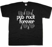 Pub Rock Forever Ian Dury Nick Lowe Dr Feelgood Rock Unisex 100% Cotton Short-Sleeve T-Shirts Black XL