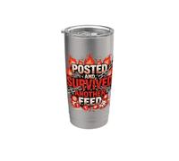 Pubblicato e Sopravvissuto Un Altro Feed Vintage Graphic Bicchiere termico in acciaio inox doppia parete