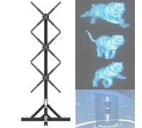 Pubblicizza il fan dell'ologramma 3D, esposizione olografica di pubblicità con WiFi, APP, esposizione del video proiettore di animazione 3D per la pubblicità