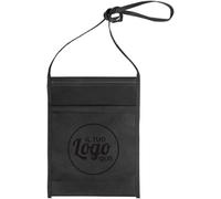 pubblienne 100 Tasca Portabicchieri Personalizzata con Logo o Scritta - Sacca Porta Calici in TNT Personalizzabile Stampa Monocromatica - Porta Bicchieri da Collo (Nero, 100 Personalizzato)