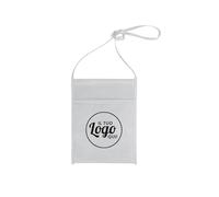 pubblienne 20 Tasca Portabicchieri Personalizzata con Logo o Scritta - Sacca Porta Calici in TNT Personalizzabile Stampa Monocromatica - Porta Bicchieri Idea Regalo (Bianco, 20 Personalizzato)
