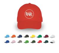pubblienne 50 Cappelli Personalizzati Logo, Immagine e Testo - Cappellino 100% Cotone Stampa Foto - Cappello Uomo e Donna Visiera Baseball - Gadget Personalizzabili (IT, Testo, Taglia Unica, Rosso)