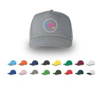 pubblienne 50 Cappelli Personalizzati Logo, Immagine e Testo - Cappellino 100% Cotone Stampa Foto - Cappello Uomo e Donna Visiera Baseball - Gadget Personalizzabili (IT, Testo, Taglia Unica, Grigio)