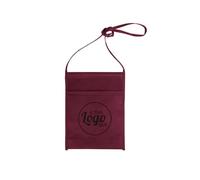 pubblienne 50 Tasca Portabicchieri Personalizzata con Logo o Scritta - Sacca Porta Calici in TNT Personalizzabile Stampa Monocromatica - Porta Bicchieri Idea Regalo (Bordò, 50 Personalizzato)