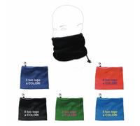 pubblienne Set 2 Scaldacollo/Cappellino in Pile - Doppio Utilizzo, Morbido e Caldo - Regolazione Elastica - Perfetto per Gruppi, Associazioni, Eventi e Idee Regalo (2, Blu, Personalizzato)