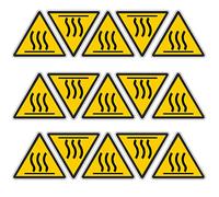 Pubblimania Adesivi Superfici calde temperature elevate pericolo cm 5x5,7 (15 Superficie Calda)