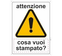 Pubblimania CARTELLO PERICOLO con PERSONALIZZAZIONE in Alluminio composito resiste all'esterno (Pericolo Personalizzato)