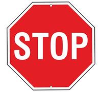 Pubblimania Stop segnaletica stradale cartello segnale in alluminio metallo spesso 3 mm per esterno Ø 30 (Stop)