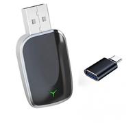 PUBIBD Adattatore Carplay Wireless per Dacia Sandero Stepway 2020-2024, 2 in 1 Stabile Senza Fili Dongle Carplay, Chiavetta Wireless Convertire Cablato in Adattatore Wireless