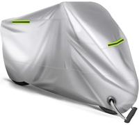 PUBIBD Telo Coprimoto per Piaggio Beverly S 300 und 400 Modell 2021, Esterno Antivento Antipioggia Antivento Garage Moto, Traspirante Copertura Teli Coprimoto con Bande Riflettenti