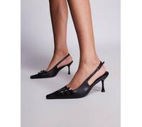 Public Desire - Devoted - Scarpe con tacco nere con fibbia e cinturino posteriore-Nero 38