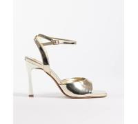 Public Desire Wide Fit - June - Sandali con tacco color oro 36