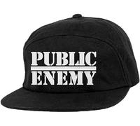 Public Enemy Cappellino da Baseball Logo Nuovo Ufficiale Nero Camper Unisex Size One Size