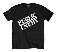 Public Enemy 'Logo' (Nero) T-Shirt - NUOVO E UFFICIALE