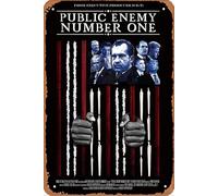 Public Enemy Number One 2019 Targa in metallo targa 20,3 x 30,5 cm, decorazione da parete vintage retrò