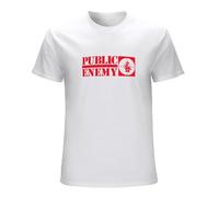 Public Enemy Rap Screen Stars Hip Hop Band Group T-Shirt Man's Fashion White Unisex Tees S