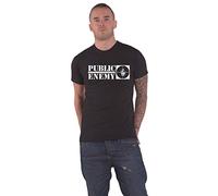 Public Enemy T Shirt Crosshairs Logo Nuovo Ufficiale Uomo Nero Size M