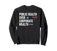 Public Health Over Corporate Wealth Hands Off My Healthcare Felpa