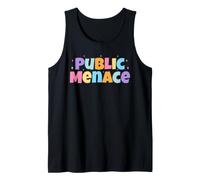 Public Menace Funny Sarcastic Colorful Retro Humor Canotta
