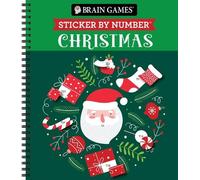 Brain Games - Sticker by Number: Christmas (28 Images to Sticker (Anello, filo)
