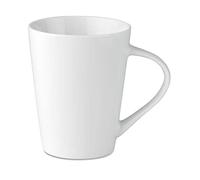 Publick® Set 10 pezzi 250 ml tazza conica Rome bianca misura 11,5 x 8 x 10,5 cm, tazza in ceramica da 250 ml. Confezione bulk