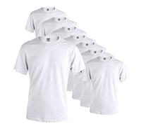 Publiclick T-shirt Lotto (confezione da 5) unità Keya, magliette cotone 150 g disponibili 13 colori diversi, bianco, M