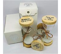 Publilancio srl 3 PZ Clessidra 13.5 cm Albero della Vita con Scritta BOMBONIERA