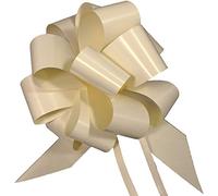 Publilancio SRL 50 PEZZI Coccarda Coccarde AVORIO autotiranti 3 CM matrimonio auto casa