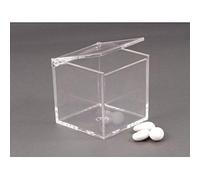 6 PZ Scatola Plexiglass portaconfetti 8x8x8 cm BOMBONIERA 0PMV