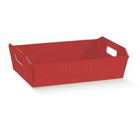 Publilancio srl Lino Rosso Cesto Vassoio Carta 35X26X7 cm