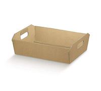 Publilancio srl Seta Oro Vassoio Cesto in Cartone 35x26x7 cm