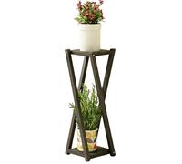 Pubstbos Supporto per piante da balcone in ferro battuto per interni, minimalista, per soggiorno, decorativo, per piante rampicanti, adatto per giardini e camere da letto (nero, 24 x 24 x 80 cm)