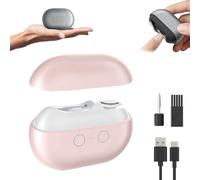 Pubyfun/Fanyil Easyclip Smart Nail Clipper, Yosody Nail Clipper, 3-in-1 Electric Nail Polisher with Polishing LED Light USB Rechargeable Safety Fingernail Trimmer for Seniors Kids Adults(Pink)
