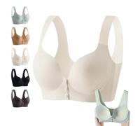 Pubyfun Front Button Lift Bra for Seniors No Underwire, Grishay Comfortable Front Closure Bras for Women (#A,36)