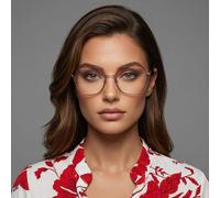 Pucci Donna Occhiali da Sole EP5204 068 Red Cerchio Completo Metallo Geometrico,