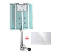 Pucci ECO Cassetta Scarico Incasso WC e Placca Linea Bianca