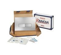 Placca di comando Pucci Eco Slim 2 pulsanti 28x18cm cromata 80179582