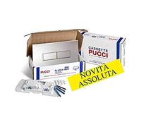 Placca di comando Pucci Eco Slim 2 pulsanti 28x18cm cromata 80179582