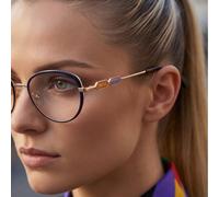 Pucci Occhiali Donna Blu Cerchio Completo Metallo Rotondo Montature EP5187