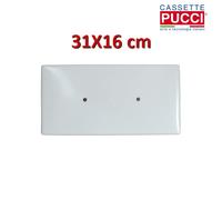 Pucci - Placca bianca di ricambio per cassetta rame pulsante basso - 80009066