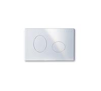PUCCI Placca cromata per cassetta doppio scarico incasso Ellisse ECO