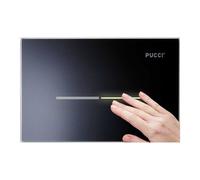 Placca di comando Pucci Eco Sfioro per cassette scarico vetro nero 80140003