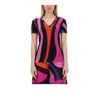 Pucci, ,Tops ,Donna ,Multicolore ,M T-shirt con stampa astratta e scollo a V