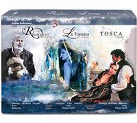 3 Live Films: Rigoletto, Traviata, Tosca - Roma, Mantova, Parigi (4 Dvd)