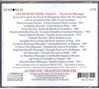 Puccini/Mascagni - Creator Records Vol. 1