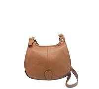 Puccio Pucci Borsa a Mano 100% Vera Pelle di Vacchetta Grana Made in Italy, Chiusure: Patta e Pressione Magnetica, Dimensioni: 30x23x7 Cm, Tracolla: Regolabile da 63 a 120 Cm